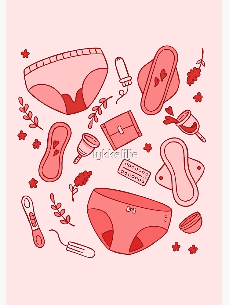 Period products" Poster for Sale by lykkelilje | Redbubble