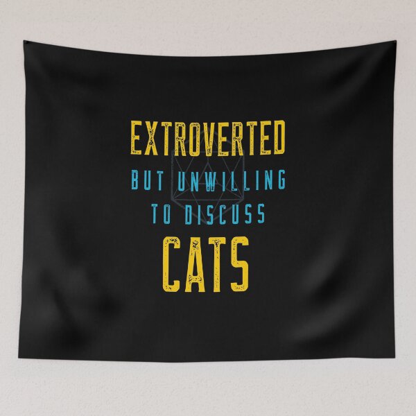 Item preview, Extroverted But Unwilling To Discuss Cats, Funny Extrovert Humor designed and sold by artfulnotebook.