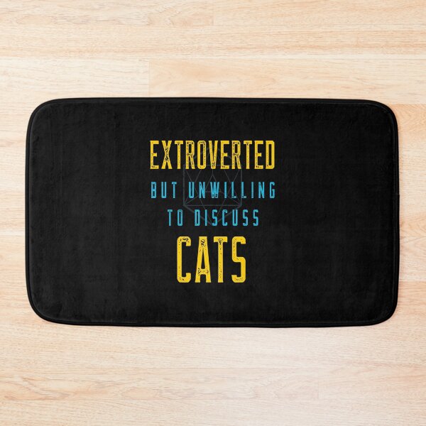 Item preview, Extroverted But Unwilling To Discuss Cats, Funny Extrovert Humor designed and sold by artfulnotebook.