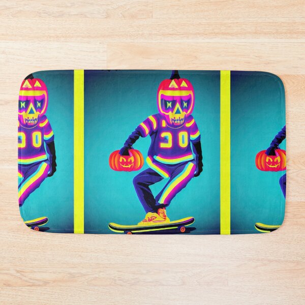 Item preview, Pumpkin head skull playing basketball and skateboarding designed and sold by ComicsFactory.