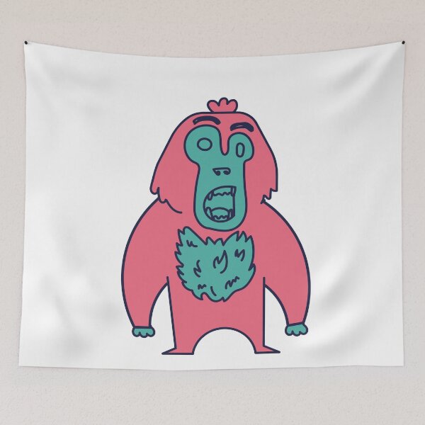 Item preview, Pink Turquoise Monkey designed and sold by romanv61.