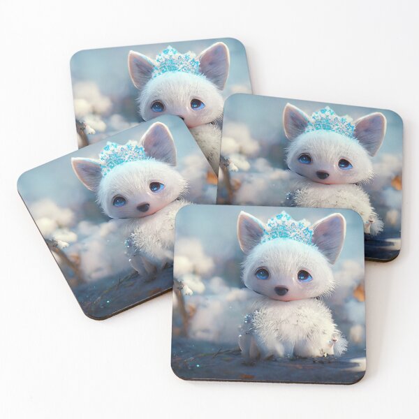 Item preview, Arctic Baby Snow Fox. Adorable Baby Snow queen fox designed and sold by Pet Shelter.