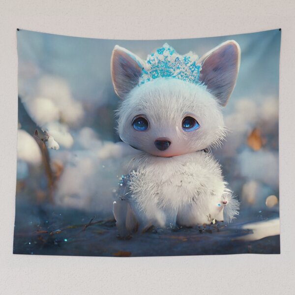 Item preview, Arctic Baby Snow Fox. Adorable Baby Snow queen fox designed and sold by Pet Shelter.