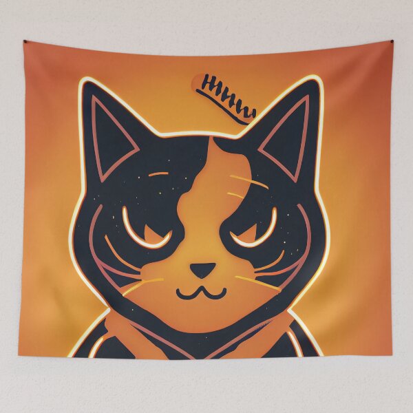 Item preview, cat halloween orange baseboll designed and sold by ComicsFactory.