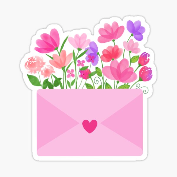 Floral Envelope Seal Stickers Floral Planner Stickers Clear or