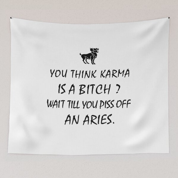 Item preview, Aries Zodiac Karma Bitch, Piss off Funny designed and sold by smily-tees.