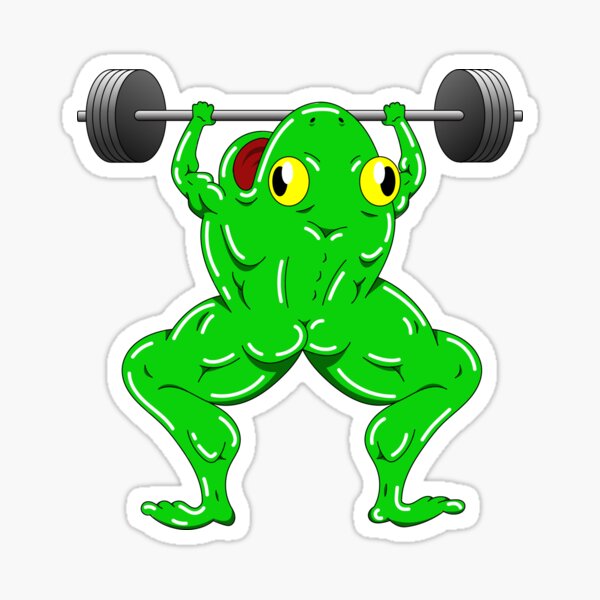 Buff Frog Sticker For Sale By Artsy Fartsy Redbubble 3195