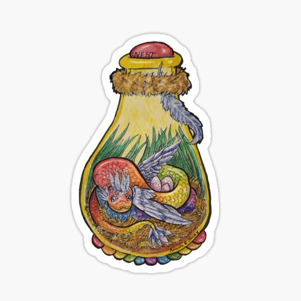 Item preview, Inktober 2022 Nest - Bottled Fantasy  designed and sold by Amanda Stanley.
