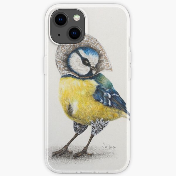 Blue tit. Funda blanda para iPhone