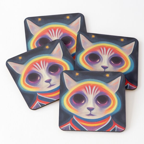 Item preview, Rainbow Space Cat 002 designed and sold by nerdycatguy.