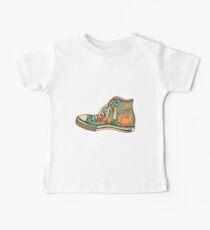colored pattern gym shoes Baby Tee