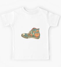 colored pattern gym shoes Kids Tee