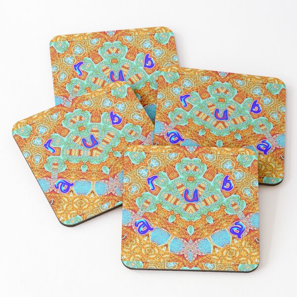 Item preview, UNFORGETTABLE SOUVENIRS OF THE ARUBA CARNIVAL - ARUBA GEOMETRIC ABSTRACT SHELL PAINTING - ARUBA PARADISE ISLAND - ARUBA ONE HAPPY ISLAND. designed and sold by Ralek.