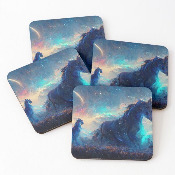 Item preview, Watercolors Magical Horse Painting. Sci-Fi Futuristic Horse Art designed and sold by Pet Shelter.