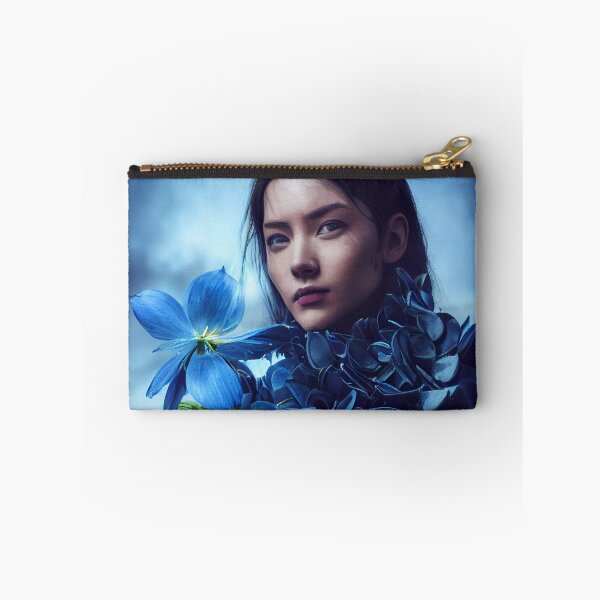 Item preview, Woman with blue flowers. designed and sold by Maniock.