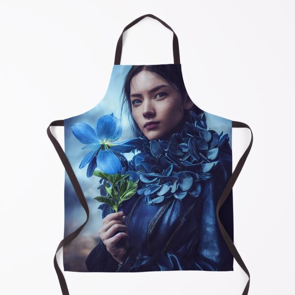 Item preview, Woman with blue flowers. designed and sold by Maniock.