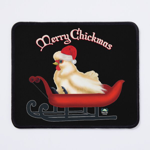 Item preview, Merry Chickmas Silkie Sleigh Christmas Chicken designed and sold by StressFreeThds.