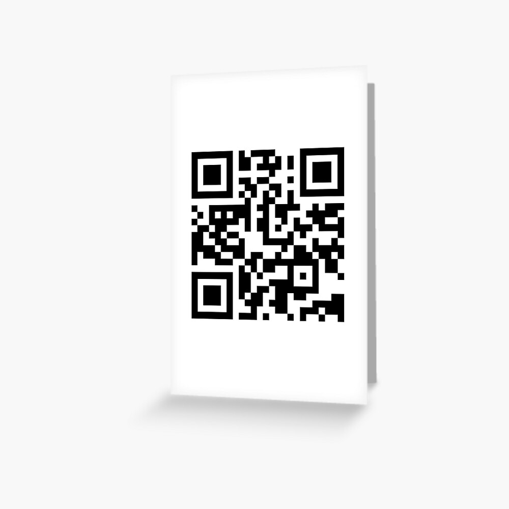 "Useless  QR code " Greeting Card for Sale by zetaexe Redbubble