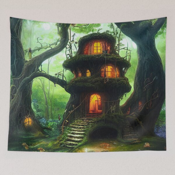 Item preview, Cute Home In The Woods designed and sold by fairytailsaiart.