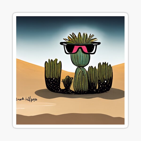 Kool Cactus Guy Sticker