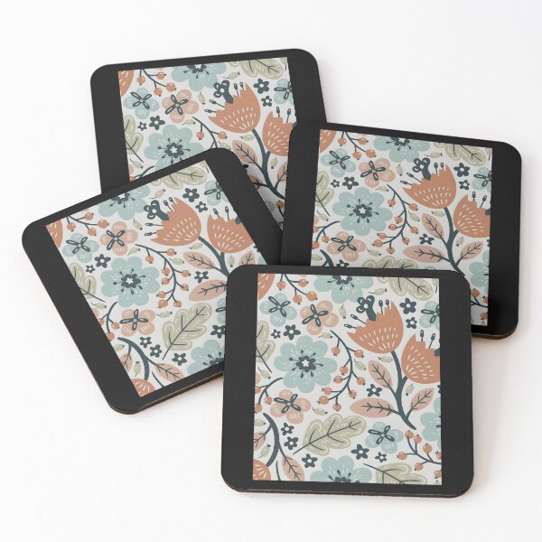 Item preview, Retro Fall Flowers Pattern Graphic  designed and sold by lahtiasokanu.