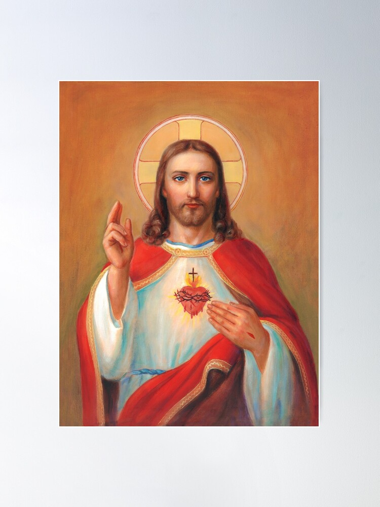 The Most Sacred Heart of Jesus Poster for Sale by Svitozar Nenyuk