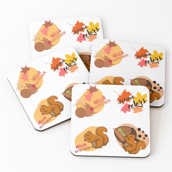 Item preview, Beautiful autumn winds design, decorated with colorful leaves, squirrels and nuts. designed and sold by Sanctum Cosmos.