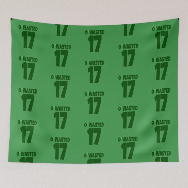 Item preview, O’Wasted #17 Baseball Style (on Green) designed and sold by PawsitiveMum.