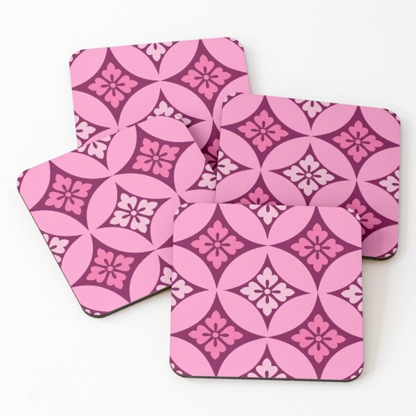 Item preview, Shippo with Flower Motif, Pink and Burgundy designed and sold by Marymarice.