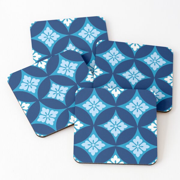 Item preview, Shippo with Flower Motif, Indigo Blue and White designed and sold by Marymarice.