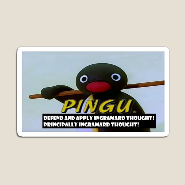 Vista previa del artículo con la obra «Pingu», diseñado y vendido por SidkovStickers.