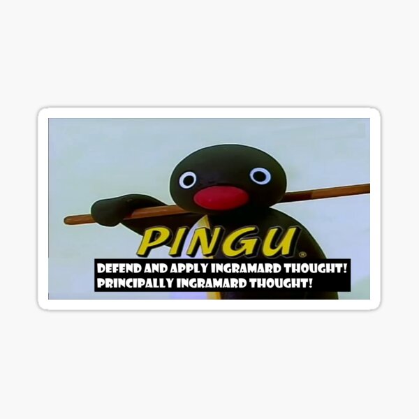 Vista previa del artículo con la obra «Pingu», diseñado y vendido por SidkovStickers.