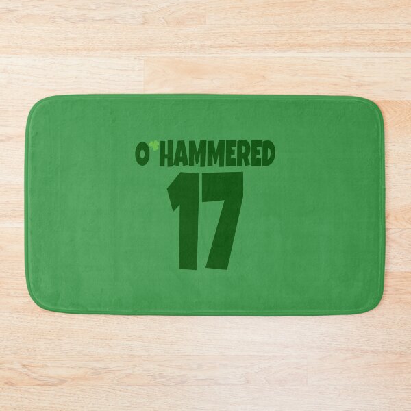 Item preview, O’Hammered #17 Baseball Style (on Green) designed and sold by PawsitiveMum.