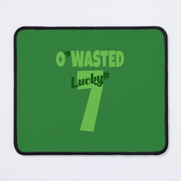 Item preview, O’Wasted Lucky #7 Baseball Style (on Black) designed and sold by PawsitiveMum.