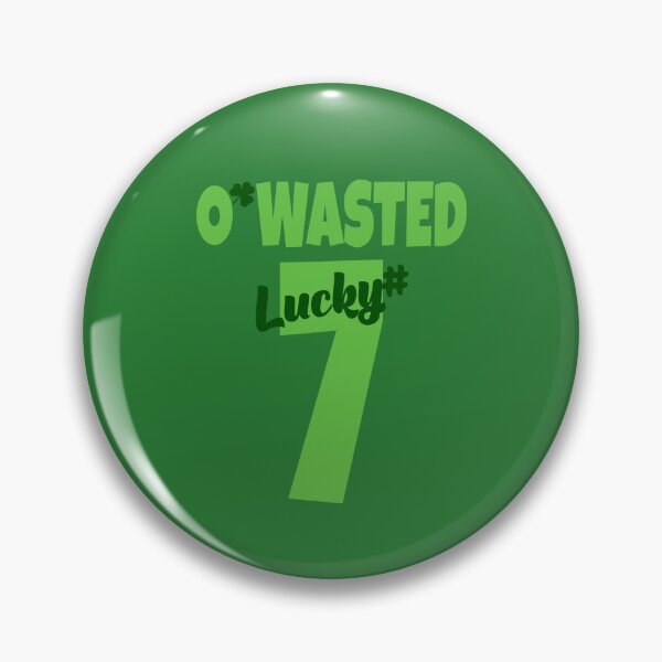 Item preview, O’Wasted Lucky #7 Baseball Style (on Black) designed and sold by PawsitiveMum.