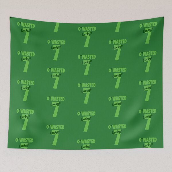 Item preview, O’Wasted Lucky #7 Baseball Style (on Black) designed and sold by PawsitiveMum.