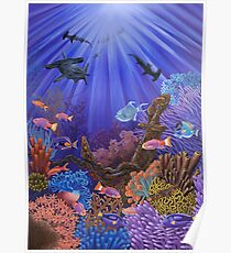 Underwater coral reef Poster