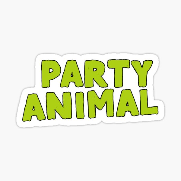 Item preview, party animal (text) designed and sold by mystudiocreate.
