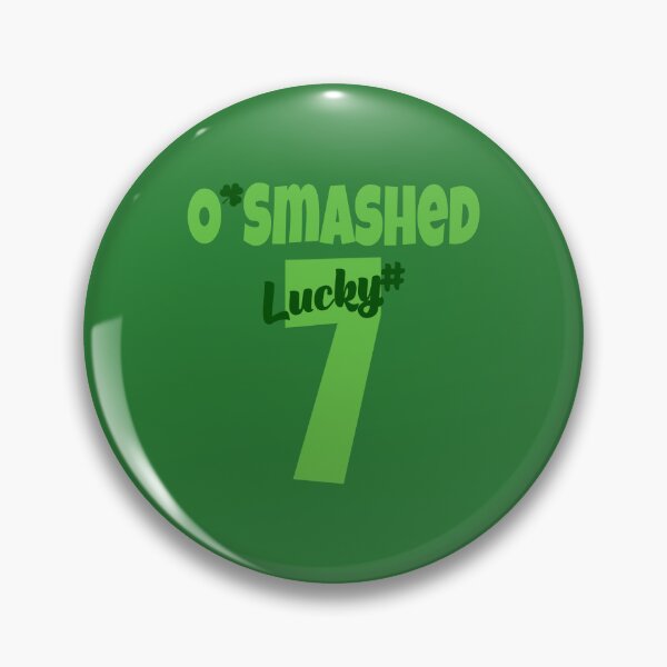 Item preview, O’Smashed Lucky #7 Baseball Style (on Green) designed and sold by PawsitiveMum.