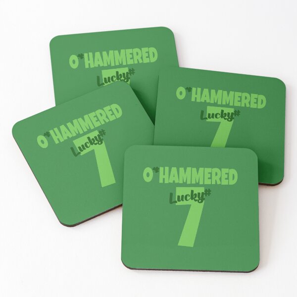 Item preview, O’Hammered Lucky #7 Baseball Style (on Green) designed and sold by PawsitiveMum.