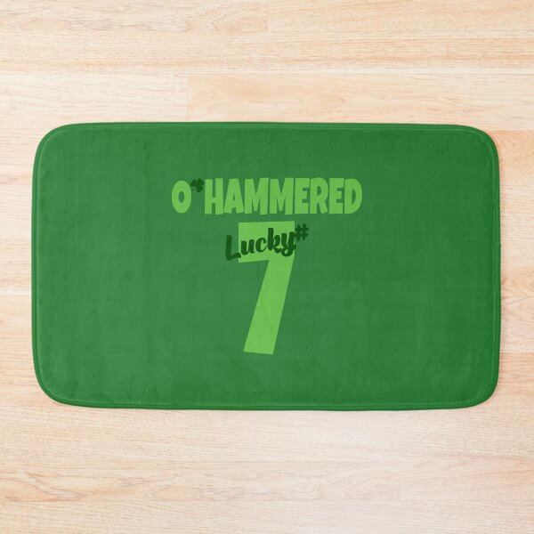 Item preview, O’Hammered Lucky #7 Baseball Style (on Green) designed and sold by PawsitiveMum.