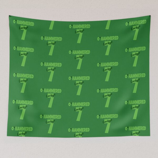 Item preview, O’Hammered Lucky #7 Baseball Style (on Green) designed and sold by PawsitiveMum.