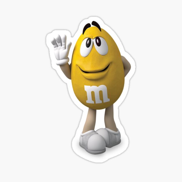 Orange M&M Sticker for Sale by memetrashpepe