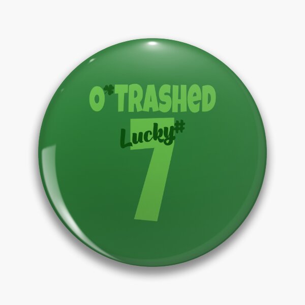 Item preview, O’Trashed Lucky #7 Baseball Style (on Green) designed and sold by PawsitiveMum.