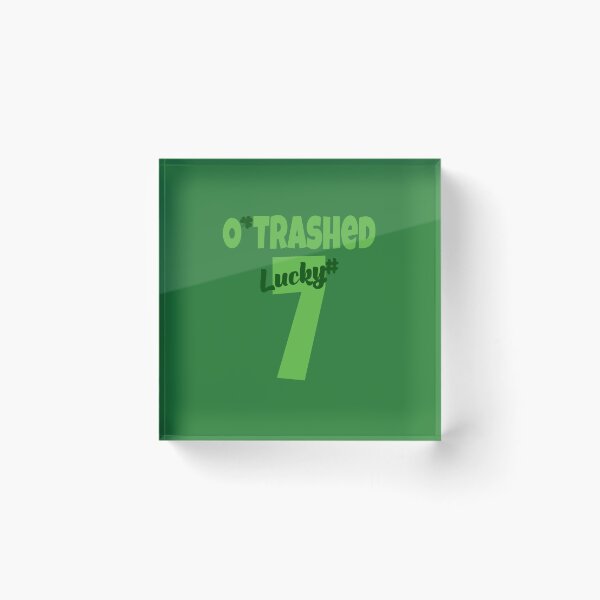 Item preview, O’Trashed Lucky #7 Baseball Style (on Green) designed and sold by PawsitiveMum.