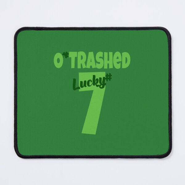 Item preview, O’Trashed Lucky #7 Baseball Style (on Green) designed and sold by PawsitiveMum.