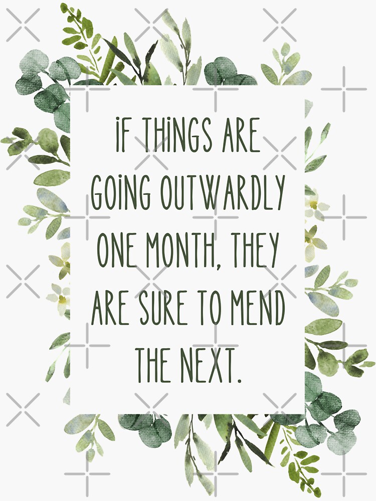 Emma Book Quote If Things Go Untowardly One Month Jane 