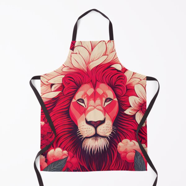 Item preview, Red lion in a rush of flowers designed and sold by MAV-Arts.