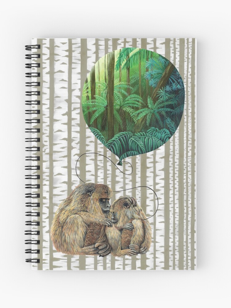 Thumbnail 1 of 3, Spiral Notebook, Balloon Monkey dream designed and sold by Ruta.