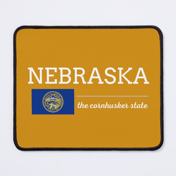 Item preview, NEBRASKA State with Flag designed and sold by philevera.